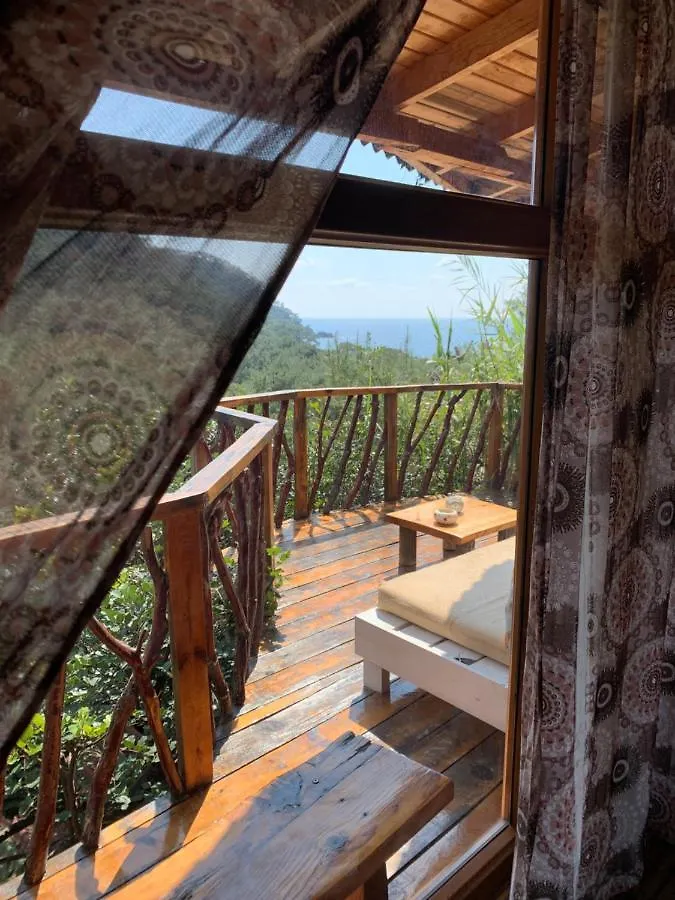 Bamboo Bungalow With Sea View In Kabak Bay, Oeluedeniz Fethiye